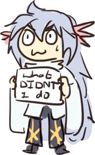 ❌ What DIDN'T I do domanda, confuso, anime, manga telegram sticker