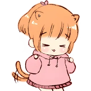 🤩 mèo, chibi, kawaii, dễ thương, động vật, anime whatsapp sticker