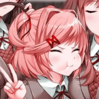 💗 Natsuki Doki Doki Literature Club! Anime, Słodkie, Kawaii, Manga, Doki Doki Literature Club, Natsuki whatsapp sticker