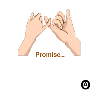 🤝 Promise... promesa, promesa meñique, acuerdo, amistad, compromiso telegram sticker