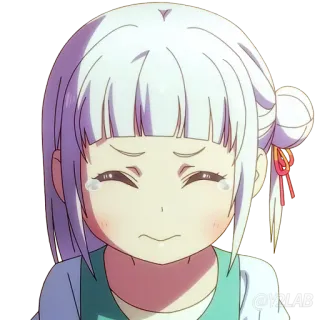 😢 @YRLAB Аниме, Мультфильм, Грустный, Плачущий, Девушка whatsapp sticker