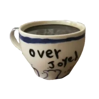 🤩 over Joyed café, tasse, mug, boisson, breuvage, ravi, joie telegram sticker