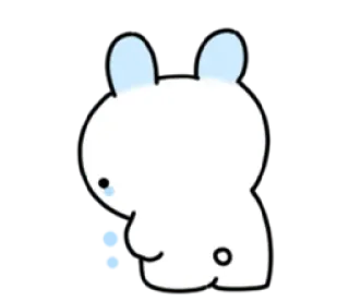 💭 兔子, 可爱, 贴纸, 卡通, 动物 telegram sticker
