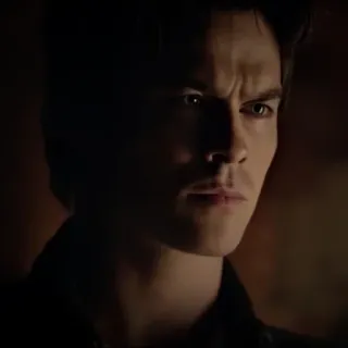 🩸 Damon Salvatore The Vampire Diaries Damon Salvatore, wampir, ponury, serial TV, Pamiętniki wampirów telegram sticker