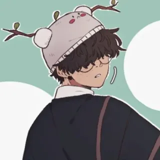 💗 사람, 만화, 모자, 안경, 일러스트 telegram sticker