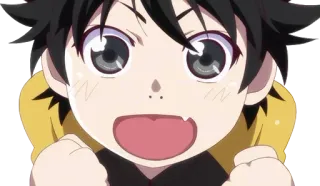 😍 anime, chico, emocionado, dibujos animados, manga telegram sticker