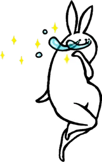 ✨ bunny, sleepy, cute, sparkles, rabbit telegram sticker
