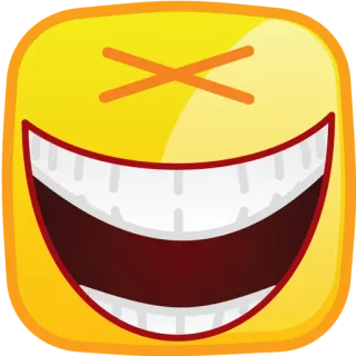 😂 emoji, laughing, yellow, cartoon, smile, face telegram sticker