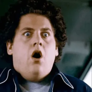 💡 Jonah Hill в шоке, сюрприз, мем, смешно, выражение telegram sticker