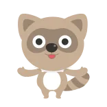 🦡 guaxinim, fofo, animal, desenho animado, mamífero telegram sticker