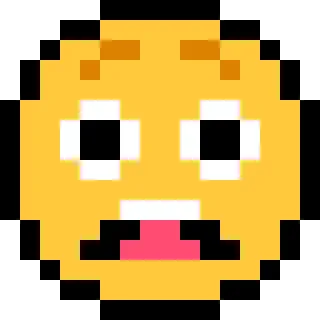 😨 seni piksel, emotikon, emoji, kecemasan, takut, kesal telegram sticker
