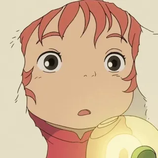 🐽 Ponyo anime, ghibli, ponyo, desenho animado, animação, peixe whatsapp sticker