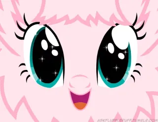😺 ASKFLUFFLEPUFF.TUMBLR.COM słodkie, błyszczące, anime, kreskówka, oczy, różowy, my little pony telegram sticker