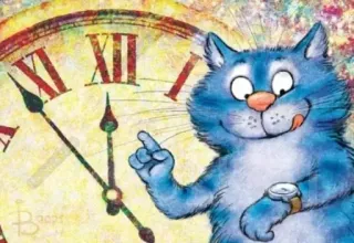 🎉 cat, clock, time, cartoon, animal, whimsical, watch telegram sticker