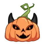 🎃 pumpkin, halloween, cat ears, jack o lantern, fall, autumn telegram sticker