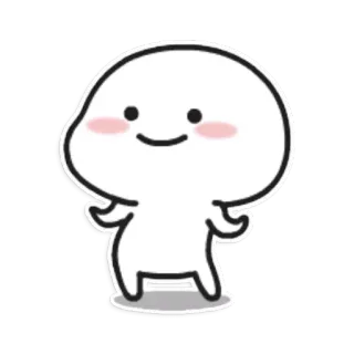 💃 mignon, adorable, dessin animé, personnage, autocollant whatsapp sticker