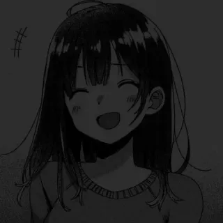 🍦 anime, manga, dziewczyna, uśmiechnięta, szczęśliwa, kreskówka telegram sticker
