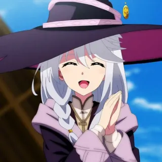 🪄 anime, bruxa, garota, fofa, magia, sorrindo telegram sticker