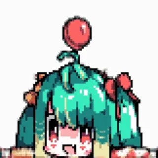 🥰 Pixel art, Postać, Anime, Kawaii telegram sticker