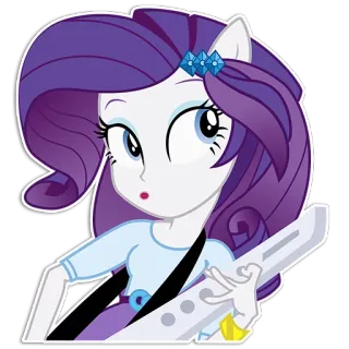 🎹 Rarity My Little Pony: Equestria Girls Desenho animado, Equestre, Raridade, Instrumento musical telegram sticker
