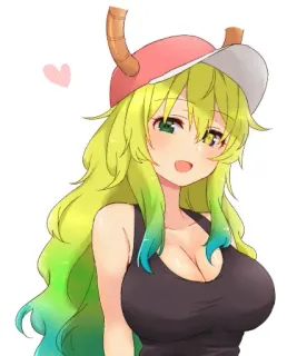 😄 Lucoa Miss Kobayashi's Dragon Maid Anime, Naga, Waifu, Lucu, Kartun telegram sticker