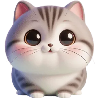 😍 gato, gatito, lindo, animal, mascota, dibujo animado, pegatina telegram sticker
