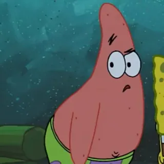 🍔 Patrick Star SpongeBob SquarePants Patrick Étoile, dessin animé, Bob l'éponge, drôle, Meme, personnage, Nickelodeon telegram sticker