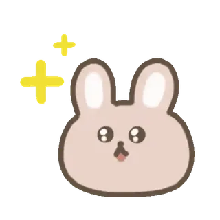 🐰 กระต่าย, น่ารัก, คาวาอิ, ประกาย, การ์ตูน, บันนี่ telegram sticker