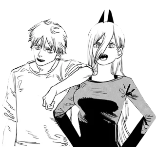 😌 Denji Chainsaw Man chainsaw man, denji, anime, manga telegram sticker