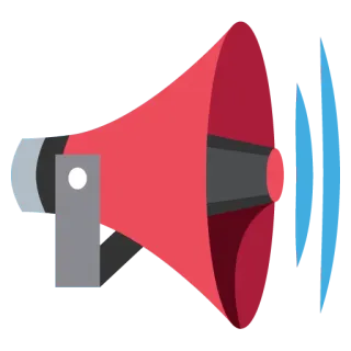 🎺 Mégaphone, Haut-parleur, Haut-parleur, Son, Communication, Voix whatsapp sticker