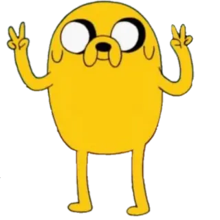 ✌ Jake Adventure Time Cartoon, Hund, Adventure Time, Jake telegram sticker