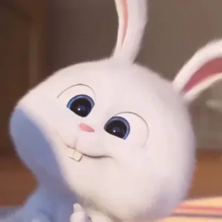 🍓 Snowball The Secret Life of Pets กระต่าย, บันนี่, สีขาว, น่ารัก, สัตว์, สัตว์เลี้ยง, การ์ตูน, ภาพยนตร์ telegram sticker