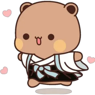 😍 หมี, น่ารัก, หัวใจ, การ์ตูน, สัตว์ telegram sticker