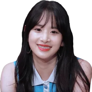 😀 woman, person, smiling, portrait, cheerful, korean, asian telegram sticker