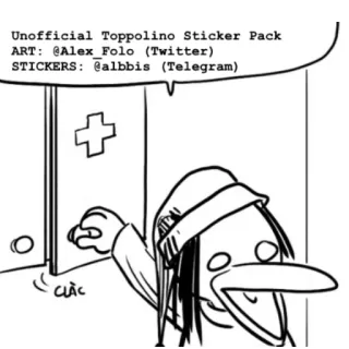 ✝️ CLAC adesivo, desenho animado, Toppolino, arte, telegram telegram sticker