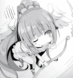🤔 Anime, Manga, Cupido, Engel, Pijl en boog, Fantasy, Personage telegram sticker