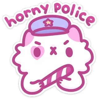 👮‍♂️ horny POLICE Polizei, Beamter, lustig, Katze, geil telegram sticker