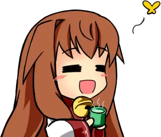😌 Anime, Dessin animé, Mignon, Fille, Kawaii, Papillon whatsapp sticker
