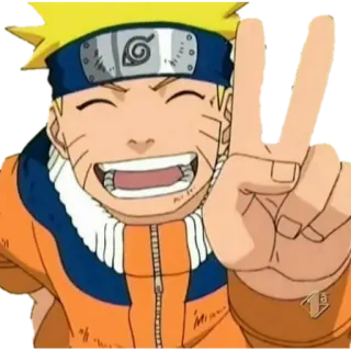 ✌️ Naruto naruto, anime, kreskówka, ninja, pokój, postać, manga, uśmiech telegram sticker