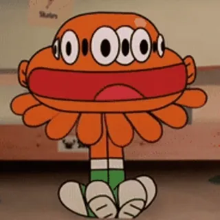 👀 Darwin Watterson The Amazing World of Gumball Dibujos animados, Pez, Naranja, Divertido, Animado telegram sticker