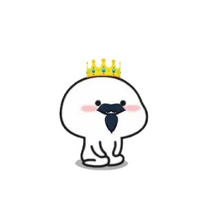 👑 carino, personaggio, adesivo, corona, re, cartone animato telegram sticker