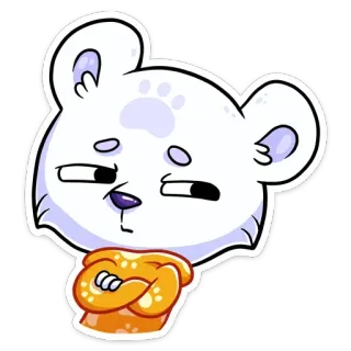 😡 медведь, мультфильм, милый, животное, стикер, персонаж telegram sticker