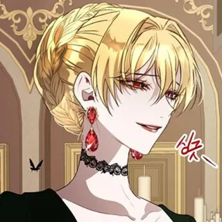 ♦️ 쯧 persona, donna, orecchini, girocollo, capelli biondi, sorrisetto telegram sticker