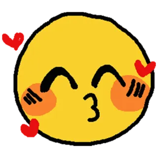🥰 Emoji, Beso, Corazones, Amor, Lindo, Sonrojo telegram sticker