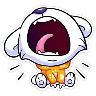 😭 kot, zwierzę, kreskówka, mem, ekspresja, krzyk, biały kot telegram sticker