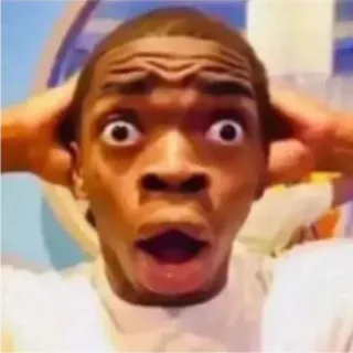 😳 shock, surprise, meme, reaction, facial expression, funny whatsapp sticker
