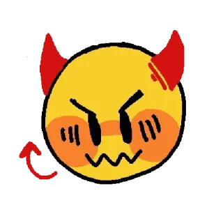 😈 iblis, emoji, imut, kartun, seni digital, karakter, ilustrasi telegram sticker