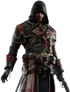 🔪 Shay Patrick Cormac Assassin's Creed Rogue assassin, video game, hidden blade, hood, shay cormac telegram sticker