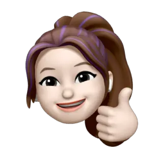 🦋 Daumen hoch, Emoji, Avatar, Mädchen telegram sticker
