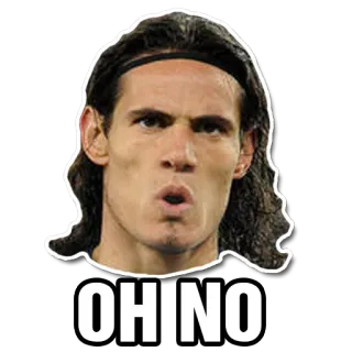 😠 OH NO футбол, спорт, Кавани, о нет, реакция, знаменитость, футбол telegram sticker